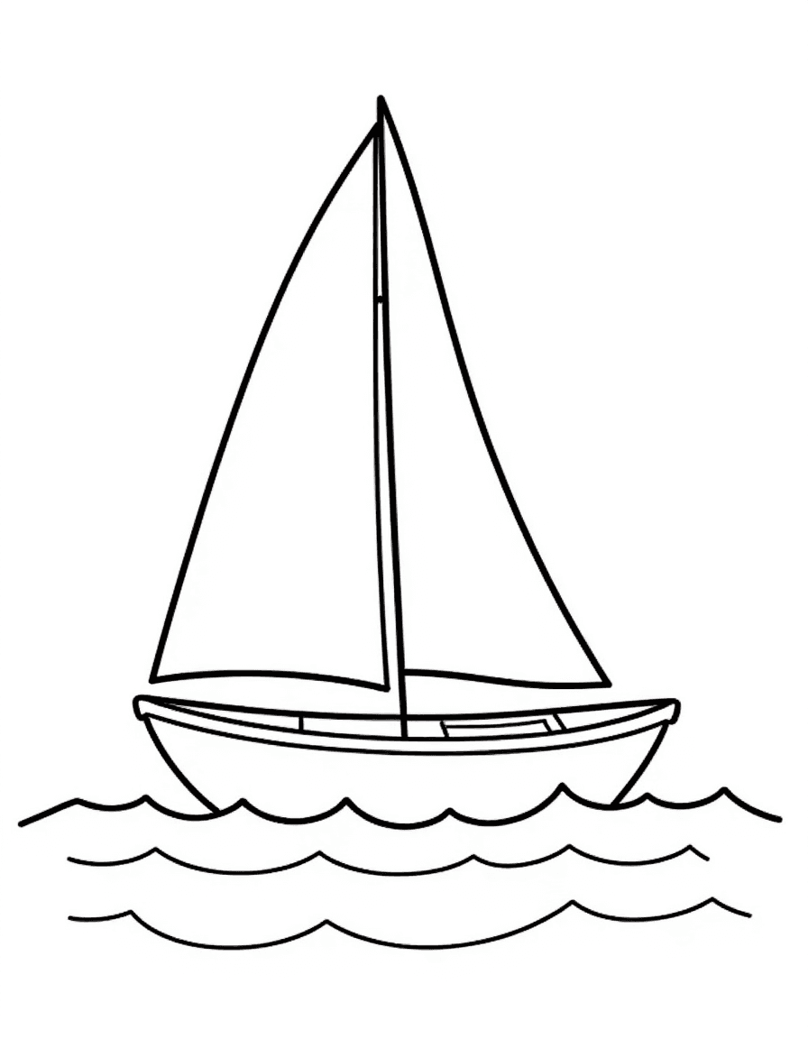 Раскраска «Кораблик»